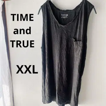 TIME and TRUE 블랙 탱크탑 XXL