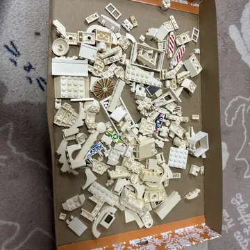 화이트 LEGO 블록 부품 다수 중고