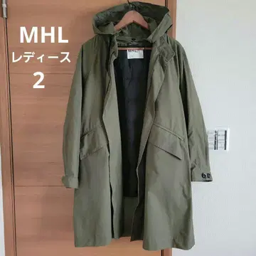 MHL 모즈 코트 다운 라이너 포함 올리브 사이즈 2