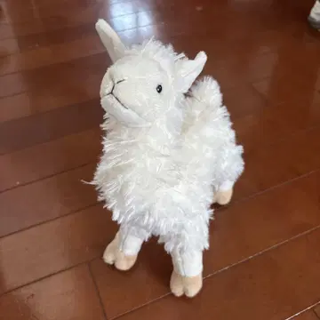 화이트 알파카 봉제 인형