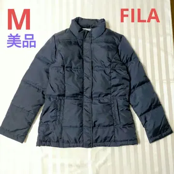 새상품급 FILA 다크 네이비 다운 자켓 하이넥 M 지퍼 버튼