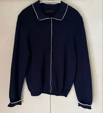 ZARA 네이비 카라 부착