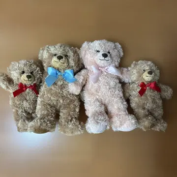 곰 봉제 인형 4개 세트