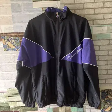 Champion 나일론 자켓 블랙/보라색