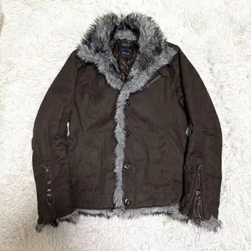 archive fur jacket grunge Y2K boa jacket