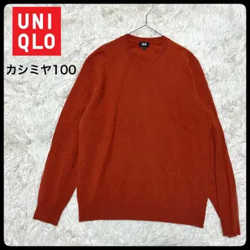 유니클로 캐시미어 100% 크루넥 스웨터 여성용 M 긴팔 니트