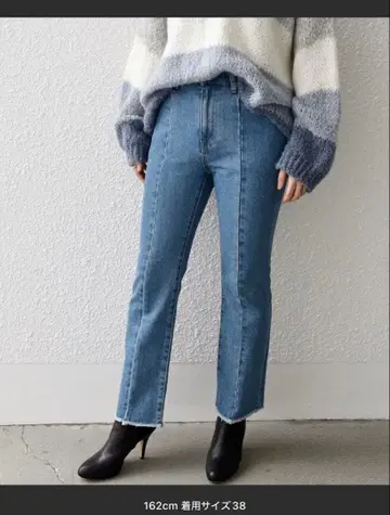 SHIPS any: 센터 크리즈 데님 팬츠 SHIPS any DENIM