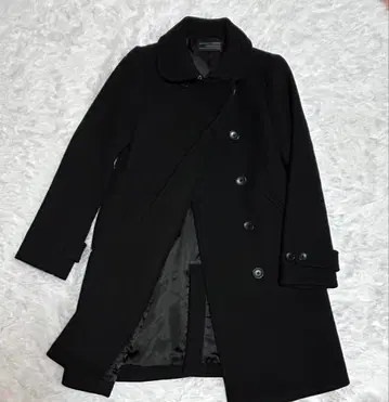 어반 리서치 도어스 블랙 롱 코트 울 블랙