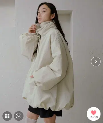 apres jour clair 벌룬 충전솜 아우터 아이보리