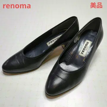 renoma 블랙 가죽 펌프스 22.5cm