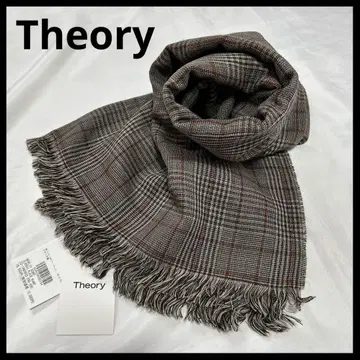 띠어리 체크 무늬 얇은 소재 스톨 스카프 새상품