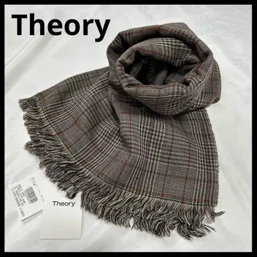 띠어리 체크 무늬 얇은 소재 스톨 스카프 새상품