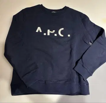 A.P.C. 네이비 로고 맨투맨 M
