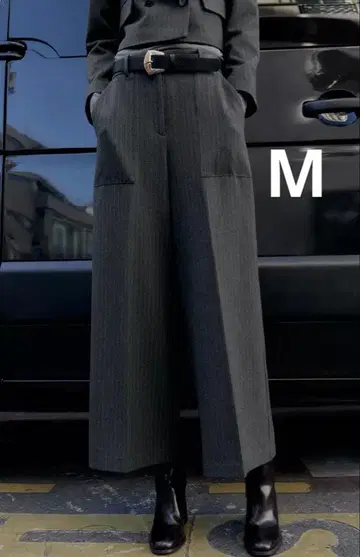 ZARA 자라 벨트 포함 핀스트라이프 큐롯 팬츠 새상품, 미사용