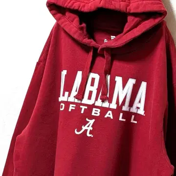 패너틱스 앨라배마 크림슨 타이드 후드 맨투맨 레드 빨간색 XL 구제 의류