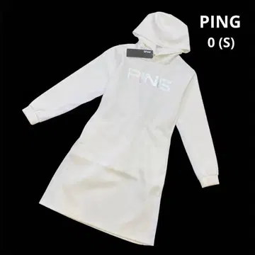 [ 새상품 ] PING 긴팔 원피스 화이트 S 골프 후드 부착