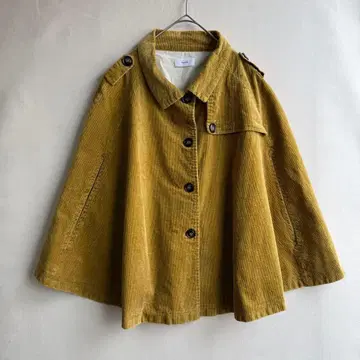 hagumu 하그무 여성용 코듀로이 판초 케이프 머스타드