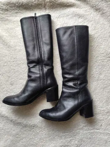 라보키고시 웍스 가죽 롱 부츠 블랙 24cm
