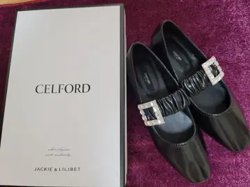 CELFORD JACKIE & LILIBET 블랙 플랫슈즈