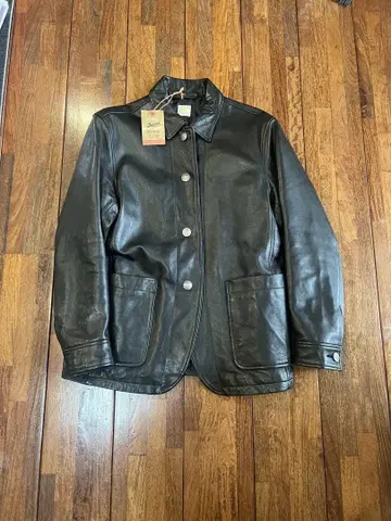 Barns outfitters 블랙 가죽 코트 M