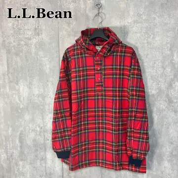 L.L.Bean 구제 의류 USA제 체크 후드 셔츠