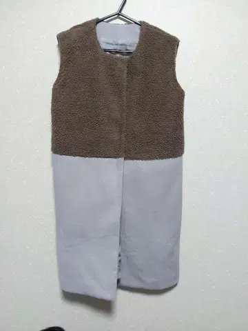 플리스 슬리브리스 롱 베스트