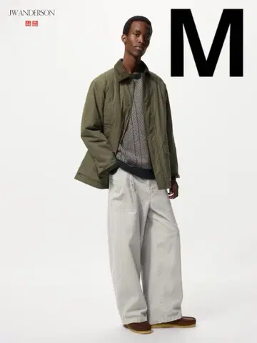 유니클로 JW ANDERSON 코듀로이 워크 팬츠 그레이