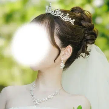 결혼식 브라이덜 티아라 목걸이 귀찌 주얼리 세트