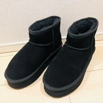 [ 몇 회 사용 정도 ] EMU 에뮤 숏 어그 부츠 통굽 23cm