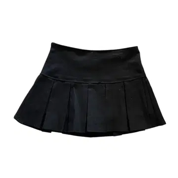 블랙 플리츠 미니 스커트 morace