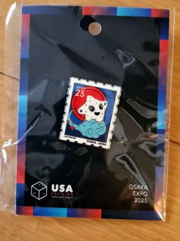 오사카 만박 EXPO 미국관 핀 배지 스파크 USA 우표