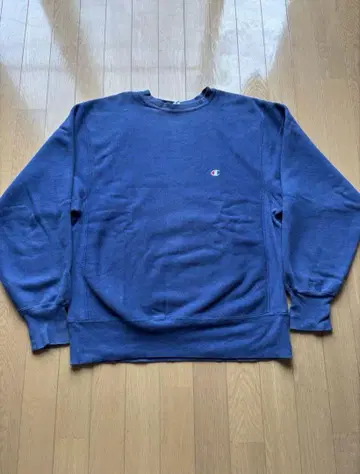 90s Champion 리버스 위브 눈 있음 usa제 자수 택 네이비