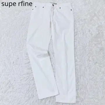 슈퍼파인 데님 스트레이트 화이트 깔끔한 캐주얼 사이즈 26