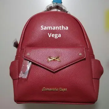 사만다 베가 와인 레드 백팩