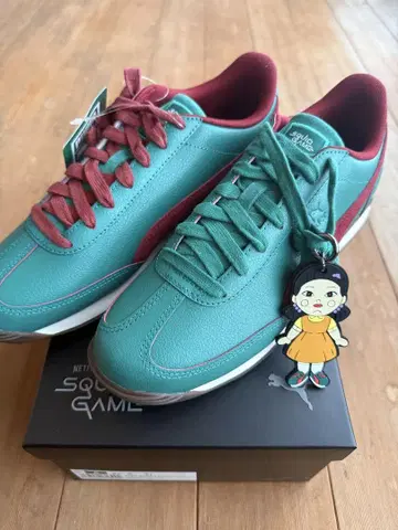 [ 미사용 새상품 ] Puma x Squid Game 스니커즈 틸/버건디