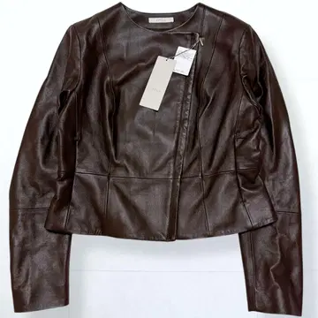 택 포함 새상품* 에포카 노카라 양가죽 램 가죽 자켓 브라운 40