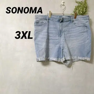 새상품급 SONOMA [ 3XL ] 라이트 블루 숏팬츠 데미지 1점