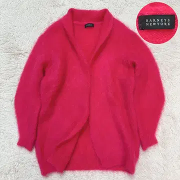 컨디션 최상 바니스뉴욕 모헤어 숄카라 가디건 핑크