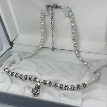 디자인 펄 비쥬 목걸이 48cm~53cm 중량 28g 여성용