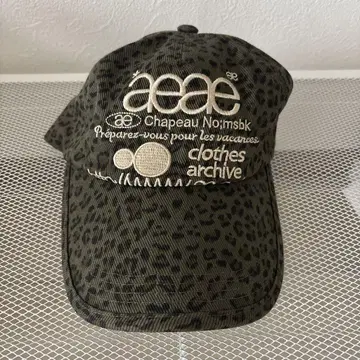 aaae 레오파드 무늬 올리브 그린 캡 스몰