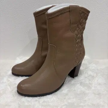 [ 새상품 ] EDWIN 짜임 숏부츠 미들부츠 카멜 23cm