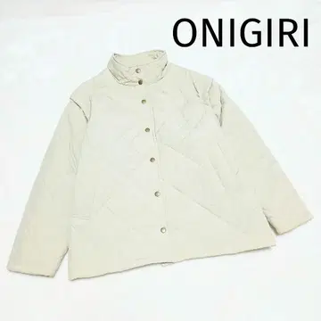 ONIGIRI 2way 퀼트 블루종 베이지 프리 사이즈