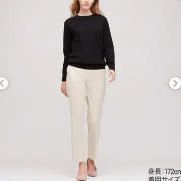 UNIQLO 코튼캐시미어 크루넥 스웨터 블랙 XL