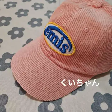 핑크 코듀로이 야구 모자 emis