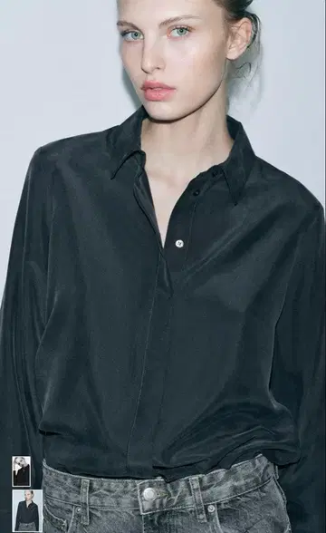ZARA 실크 셔츠 미사용