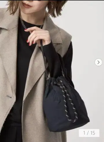 새상품 WEB 한정판 conte 드로우 스트링 백 BLACK