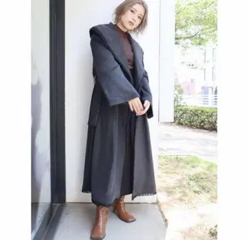 무루아 담요 롱 코트