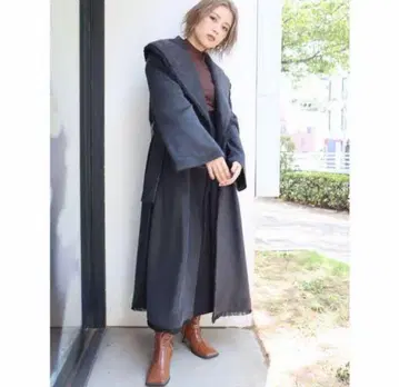 무루아 담요 롱 코트