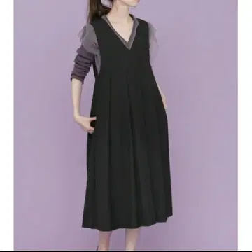 KBF 빅 플리츠 오버롤 스커트