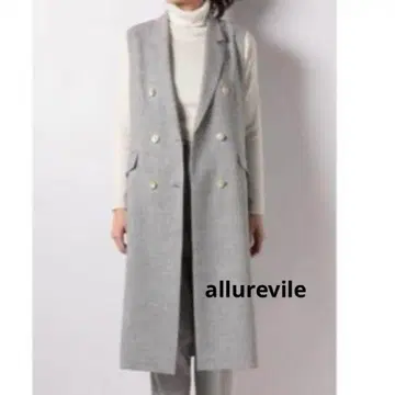 allureville 그레이 계열 더블 브레스트 베스트